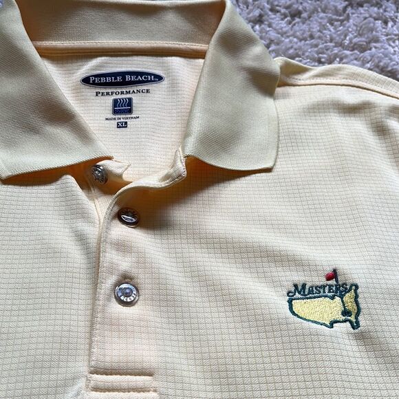 Masters Pebble Beach Mens Performance Polo Shirt XL EUC - Picture 4 of 16
